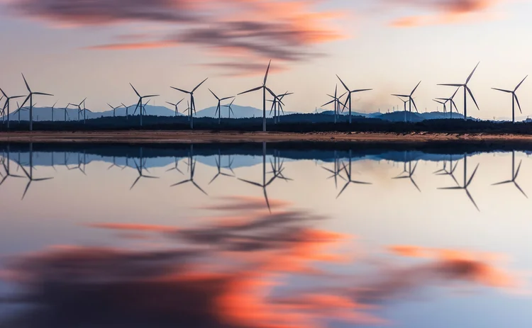 turbines in a row