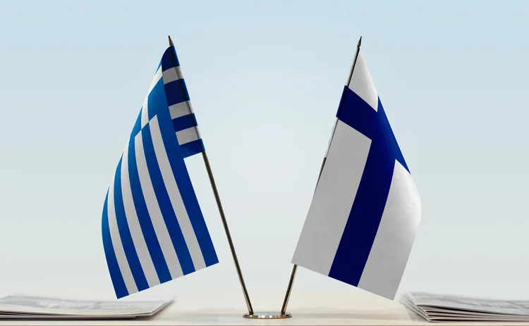 Greece and Finland flags