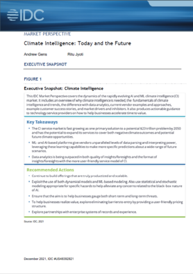 Climate intelligence: today and the future